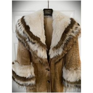 Custom Shearling Coat with Fox Fur Trim